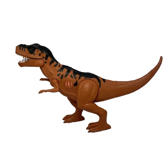 Dinosaur Action Figure Toy T-Rex Lights Up Sounds Roars Poseable Plastic 15" - Picture 4 of 4